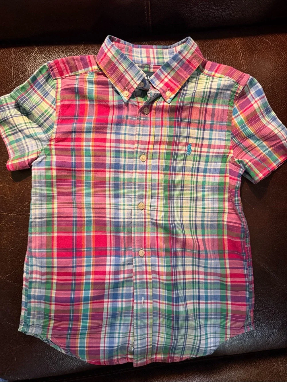 Ralph Lauren Kids Multicolor Plaid Short-Sleeve Button-Down Shirt
